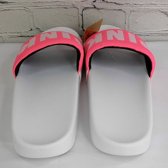 VICTORIA'S SECRET 'PINK' LOGO SLIDE SANDALS - Picture 6 of 16